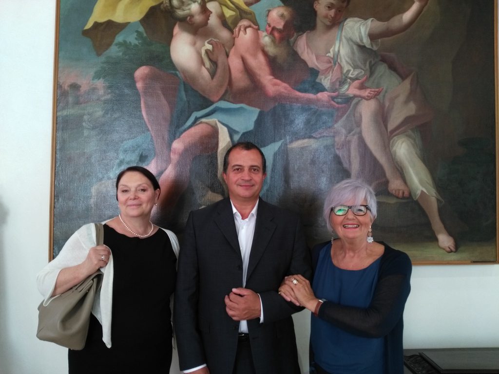 La responsabile PLIDA di Roma, Silvia Giugni, l'Assessore alla Cultura Donzelli e la nostra Presidente Mirella Rigobello