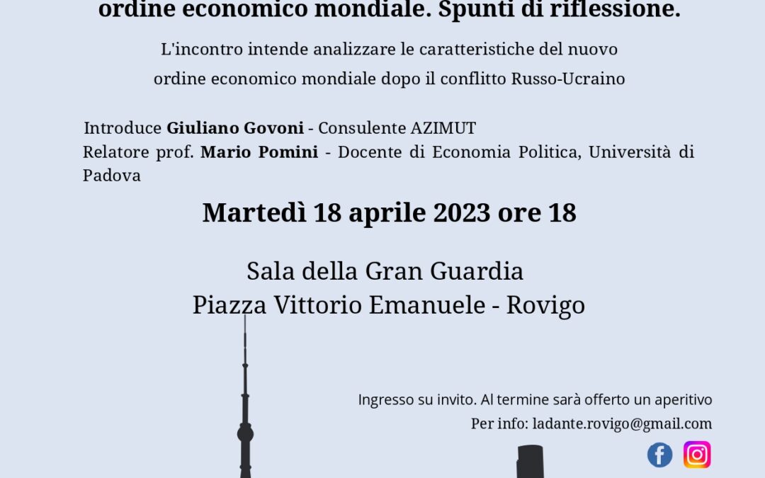 Globalizzazione e deglobalizzazione: verso un nuovo ordine economico mondiale. Spunti di riflessione